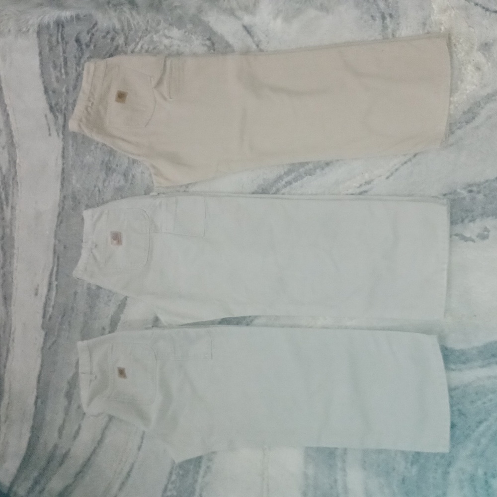 3 pairs of men  work "CARHARTT" pants sizes are 36x32